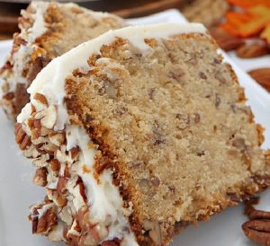 Rich Pecan Butter Cake with Optional Icing or Glaze